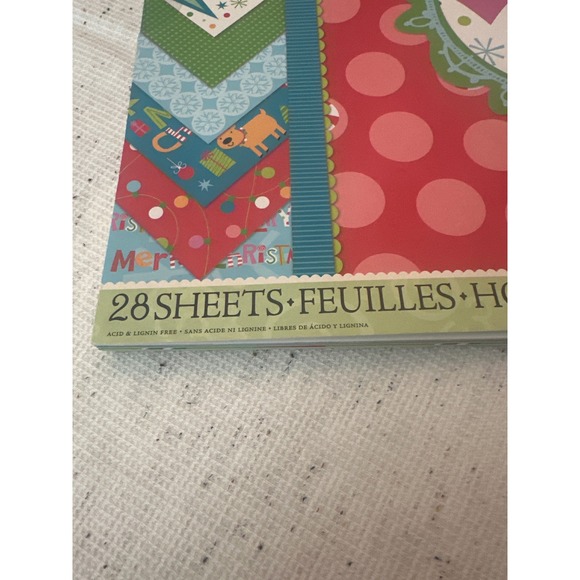 K&Company Very Merry Specialty Paper Pack Sheets Double Sided Christmas Crafts - Picture 3 of 6